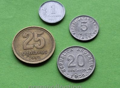 Argentina 1951 - 1992 years coins.