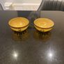 Pair of Minnie Peters polished stone and  gilt metal matching dishes Image 3