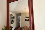 Dark brown over mantle mirror
