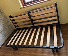 Two-seat sofa-bed frame, black Ikea LYCKSELE