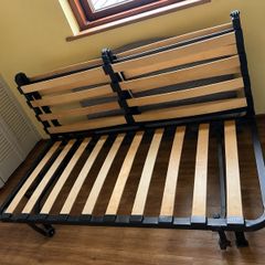 Two-seat sofa-bed frame, black Ikea LYCKSELE