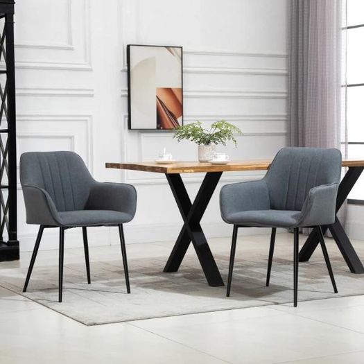 Mid-Century Dining Chairs, Dark Grey