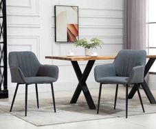 Mid-Century Dining Chairs, Dark Grey