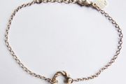 Vintage 925 Sterling Silver Bracelet with Twisted Circle Charm