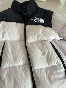 Girls northface lilac black puffa jacket m teen size
