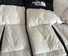 Girls northface lilac black puffa jacket m teen size
