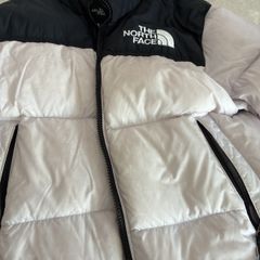 Girls northface lilac black puffa jacket m teen size
