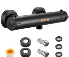 Thermostatic Shower Faucet Valve, 38C Secure Lock Thermostatic Shower Valve Trim Kit, Hot Cold Water Showering Faucet Temperature