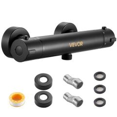 Thermostatic Shower Faucet Valve, 38C Secure Lock Thermostatic Shower Valve Trim Kit, Hot Cold Water Showering Faucet Temperature