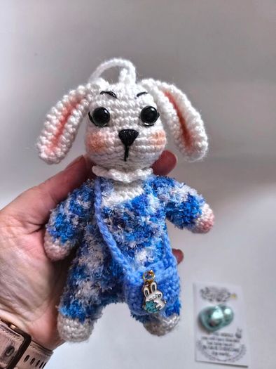 Handmade Easter Bunny in Gift Box,Cute Personalised Bunny, Perfect Gift