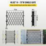 Single Folding Security Gate, 131.00 x 187.96 cm Folding Door Gate, Steel Accordion Security Gate, Flexible Expanding Security Gate Image 2