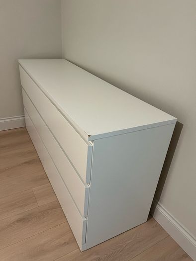 malm white drawer