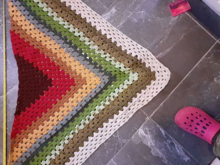 Handmade crochet shawl