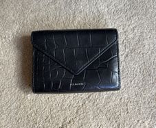 All Saints Black Leather Wallet