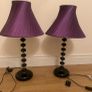 Set of 2 purple shade lamps Image 5