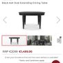 EZ living Monroe extending dining table and chairs - black ash / gray Image 6