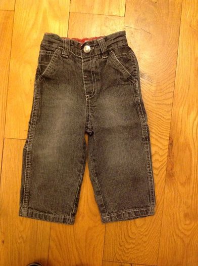 Grey/ Black Jeans Age 12-18 Months
