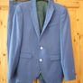 Gents Blue 3 Piece Remus Uomo Blue Designer Suit- Worn To 2 Weddings. Beautiful Quality. Trousers waist 32" x 32" long. Excellent. Dry cleaned. Image 6