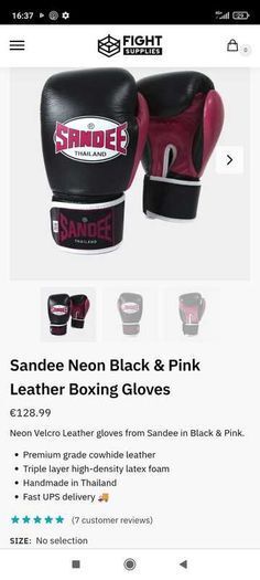 Sandee Thailand leather boxing gloves