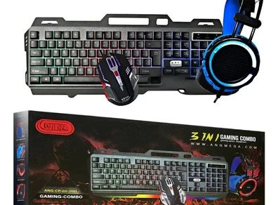 ANG CP02 Wired 3 in 1 Gaming Keyboard + Mouse + Headphone Combo