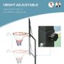Basketball Hoop Freestanding 255-305cm Hoop Height Adjustable Stand with Backboard Wheels for Teens Adults Black Image 4