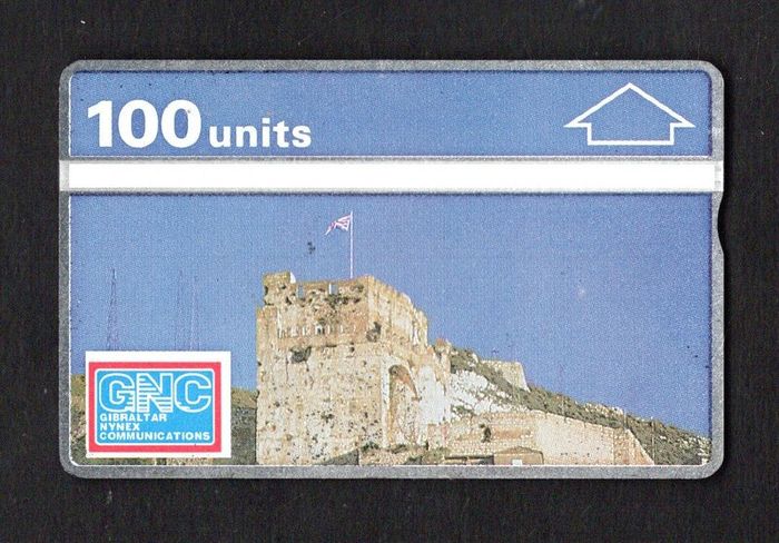 1991 Gibraltar 100 unit Moorish Castle (Landis & Gyr (Optical)) Phonecard appears unused
