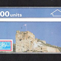 1991 Gibraltar 100 unit Moorish Castle (Landis & Gyr (Optical)) Phonecard appears unused