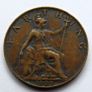 1909 farthing bronze british edwardian era coin Image 2