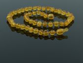 Genuine Raw Unpolished Baltic Amber Teething Beads Necklace Double Bracelet Anklet Healing Amber Beads with LUXURY GIFT BOX