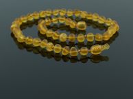 main image for ad Genuine Raw Unpolished Baltic Amber Teething Beads Necklace Double Bracelet Anklet Healing Amber Beads with LUXURY GIFT BOX