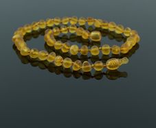 Genuine Raw Unpolished Baltic Amber Teething Beads Necklace Double Bracelet Anklet Healing Amber Beads with LUXURY GIFT BOX