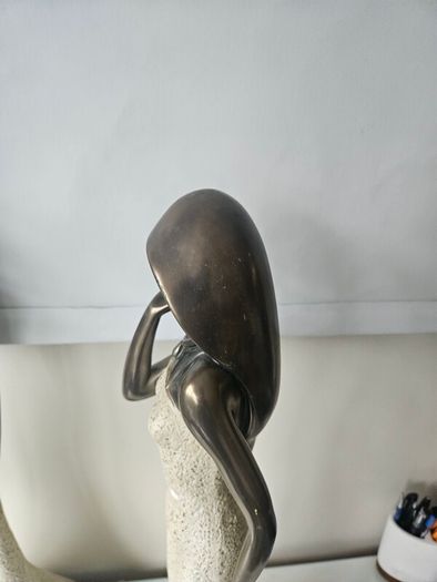 2 X Figurines  "lady Serenity" Ornaments LARGE From The Juliana Stone Featuring A Bronze And Stone Effect Finish.  Dimensions 62cm Heigh (25inches) X 22cm  Wide At Base.