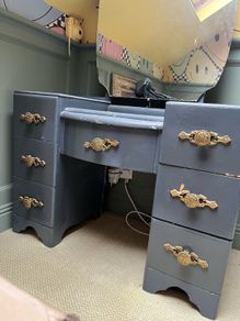 dressing table and mirror
