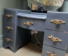 dressing table and mirror