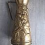 Vintage Peerage England Brass Pitcher Watering Can with Embossed Scene Image 3