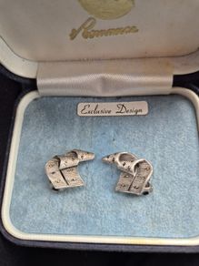 Vintage Silver Earrings with Little Stones.