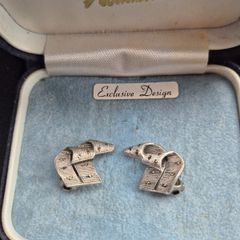 Vintage Silver Earrings with Little Stones.