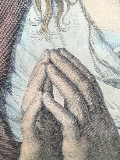 Large Antique 1819 Italian Engraving "Mater Amabilis" Sassoferrato (79x69cm)