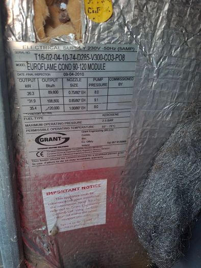 GRANT Euroflame Cond 90-120 module