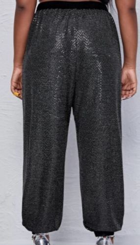 Glitter carrot pants