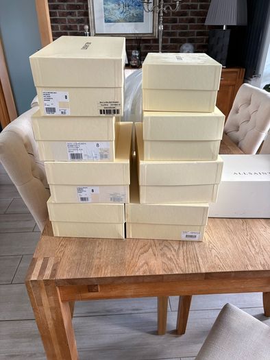 shoe boxes