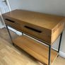 Oak 2 Drawer Console Table Image 4