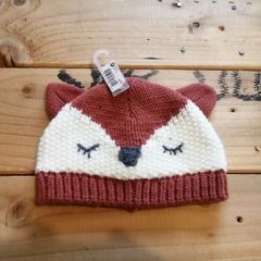 NEXT Rust Fox Knitted Hat 3-6 months NEW