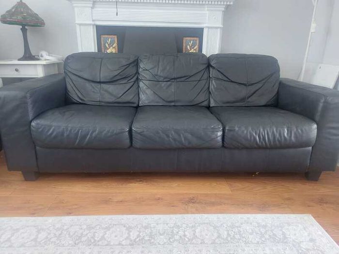 Ikea black sofa