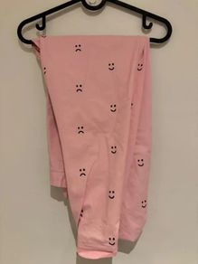 Lazy Oaf Pink Emoji Face Trousers Size S 36 8