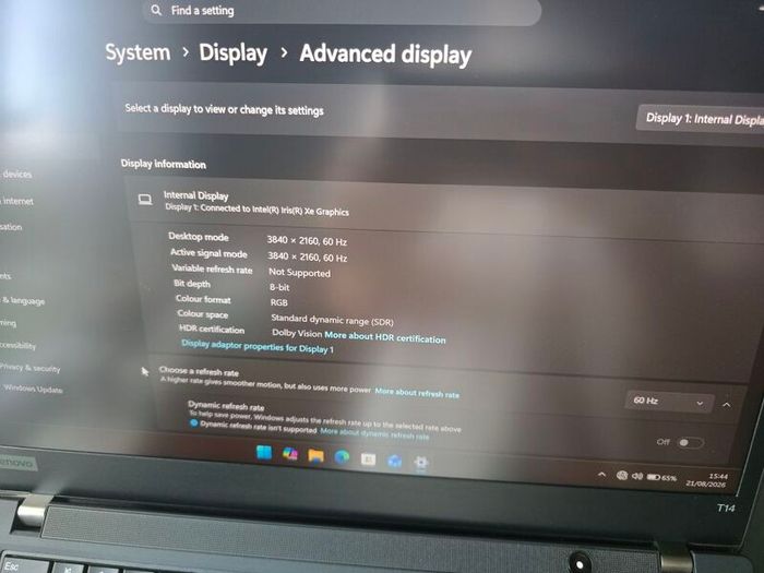 Lenovo Thinkpad T14 Gen 2 I7-1185G7 | 48GB | MX450 | 512GB | 4k