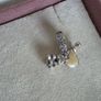 Pandora baby treasures charm with Teddy Bear, Pacifier and enamel heart very good condition Image 3