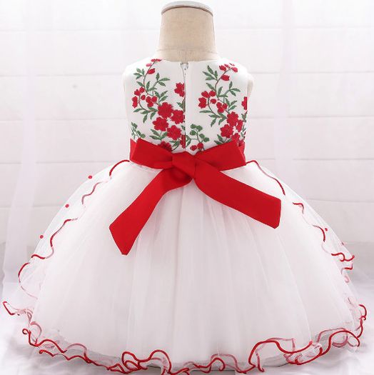 New Baby Girl Birthday Baptism Princess Floral Dress size 12-24 months