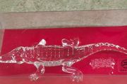 Crystal: Figurines Alligator, 5.1/2 boxed stamp from the Swiss glass manufacturer Glasi Hergiswil, indicating it was handmade in Switzerland since 1817Designer: Roberto Nieder .