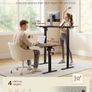 Electric Standing Desk, Height Adjustable Desk, Sedentary Reminder, 4 Memory Heights, for Home Office, 120 x 60 cm, Rustic Brown Image 3